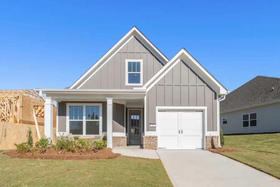 a house with a garage