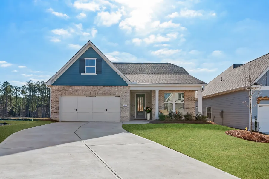 a house with a garage