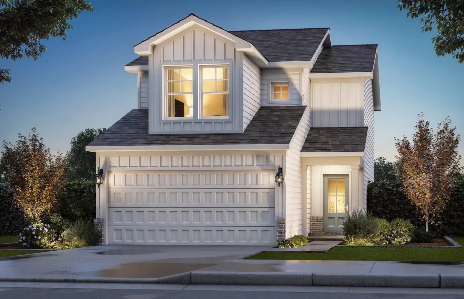 a house with a large front yard