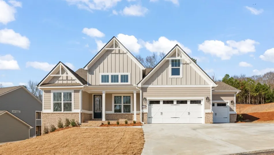 a house with a garage