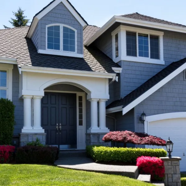 a house with a front yard