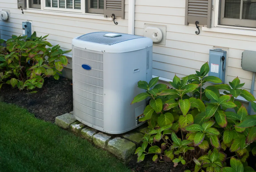 a white rectangular object in a yard