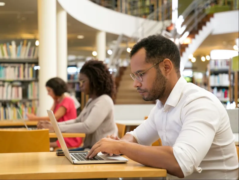 man using a laptop computer