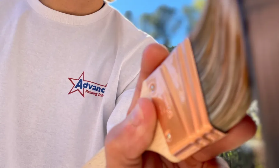 a person holding a paint brush