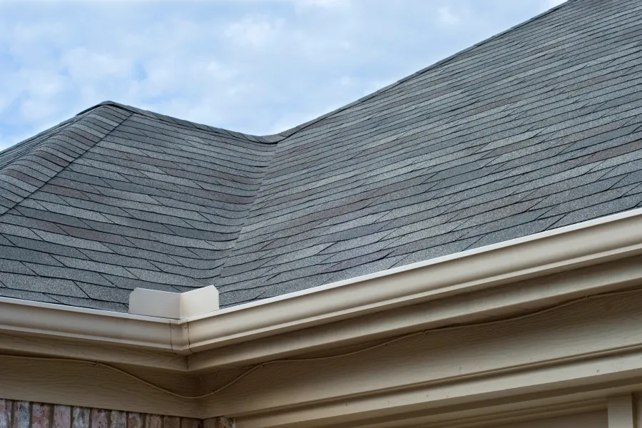 closeup of installed roof in south windsor fl