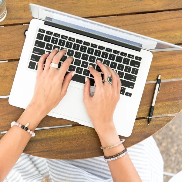 a person working on a laptop