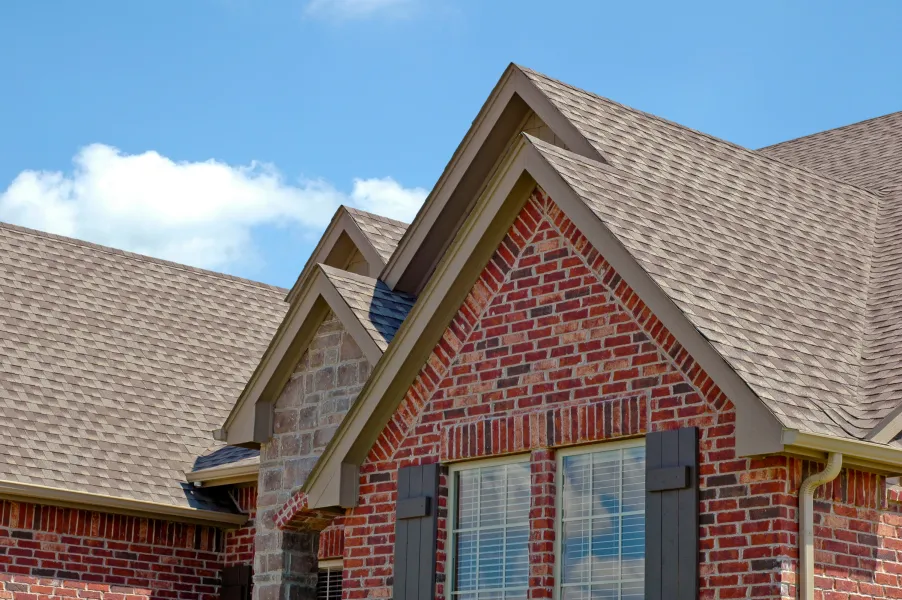 a house with a red roof