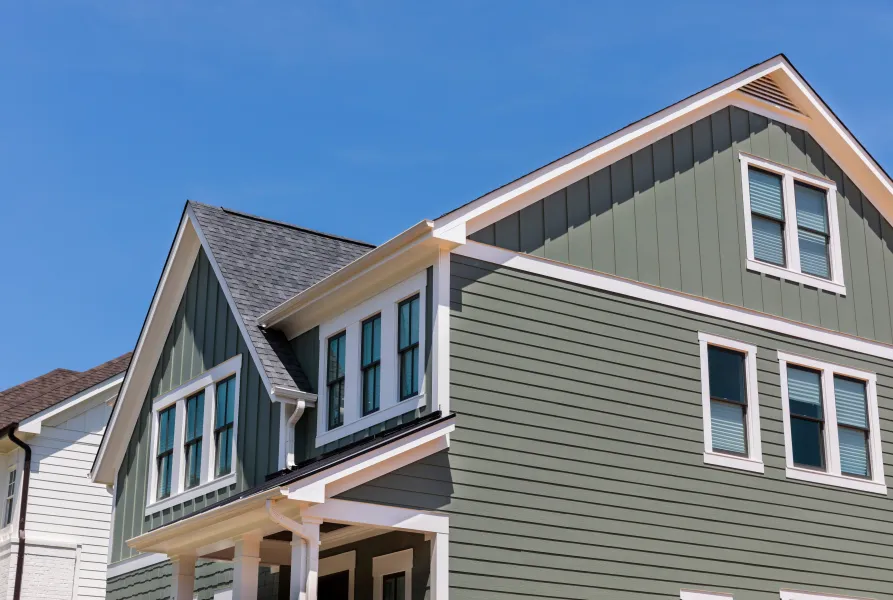 a house with a blue sky