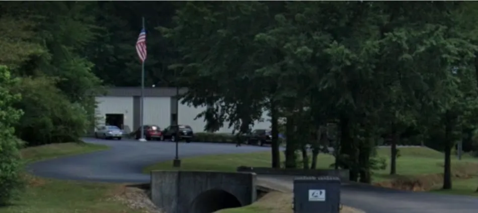 a road with a flag on it