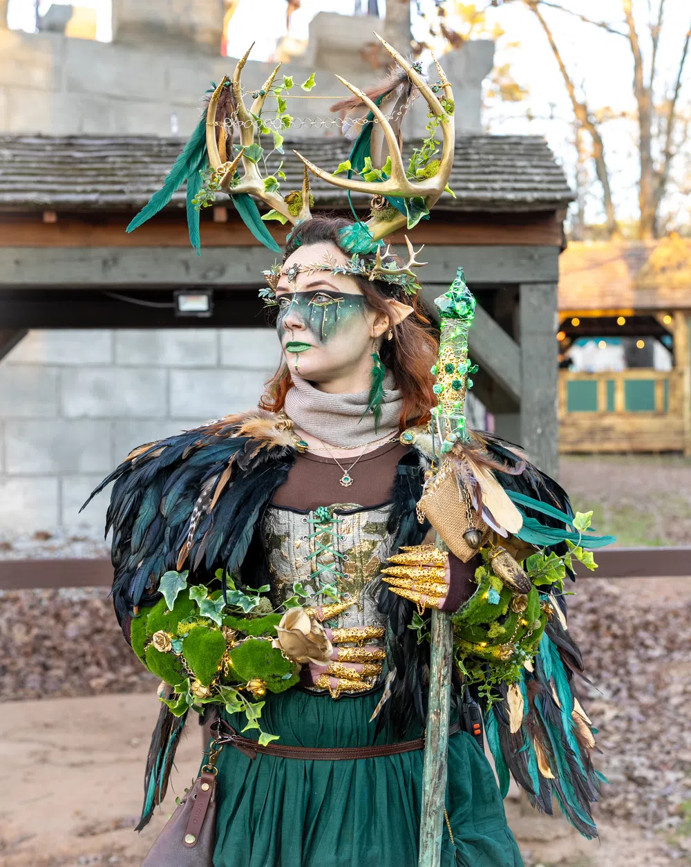 The Green Man among moss and turning leaves at Harvest of the Old Gods