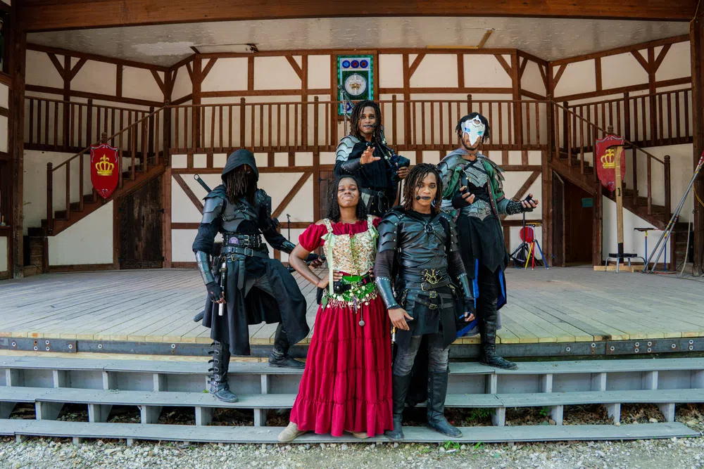 The Fortress Dwellers performing in character at Georgia Renaissance Festival