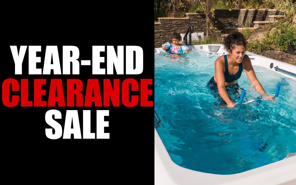 Georgia Spa Co. 12 Days of Christmas Sale with holiday lights and hot tub in stock through Dec 21