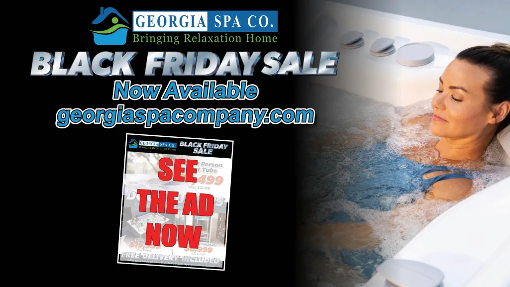 Man and woman happily splashing water while enjoying a sunny day in a backyard pool under clear blue sky