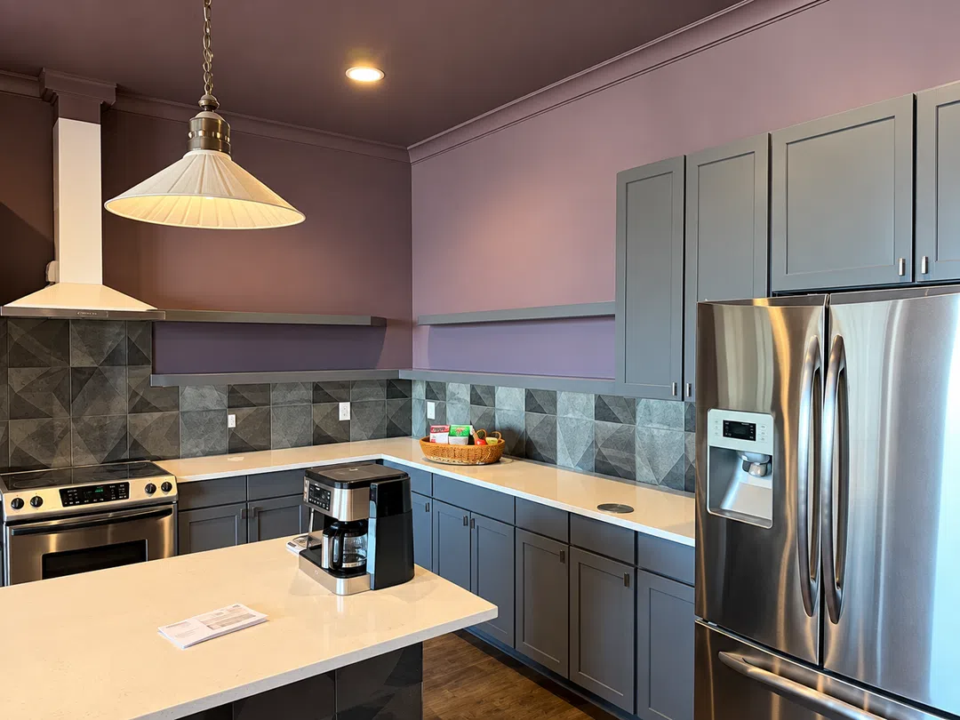 Renovated kitchen with updated cabinetry and finishes