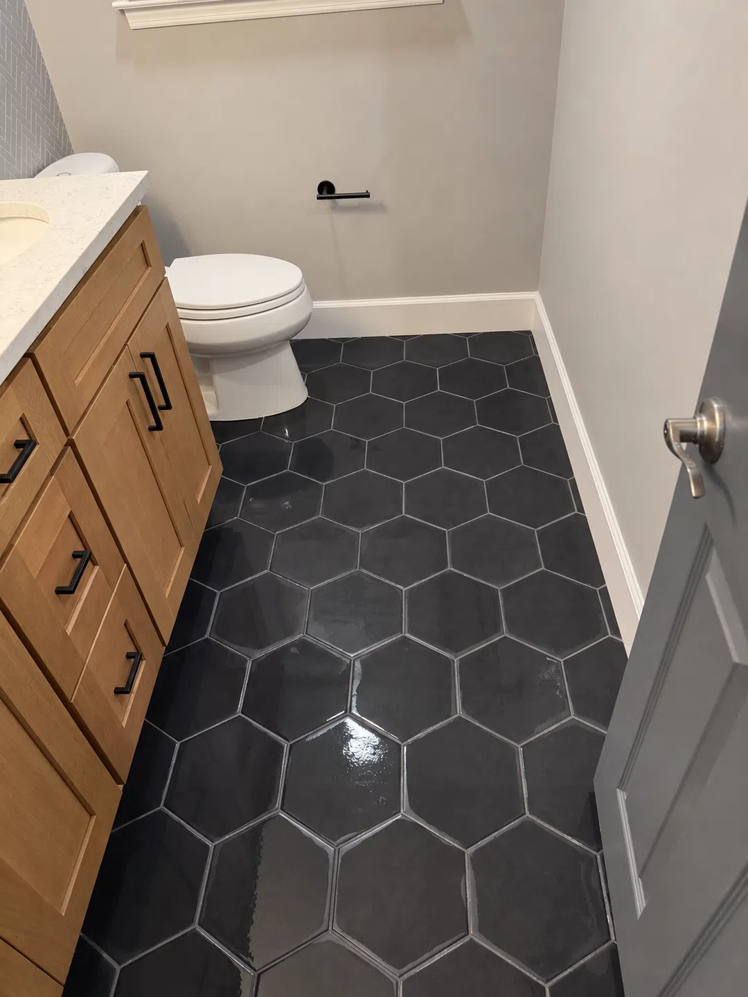 Completed bathroom remodeling project