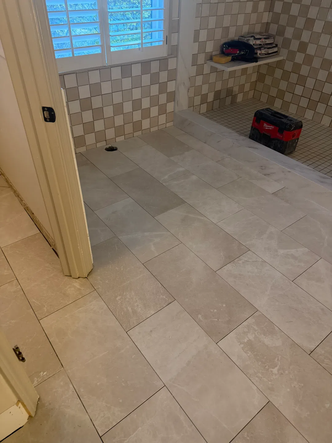 New flooring installed throughout a residential living area