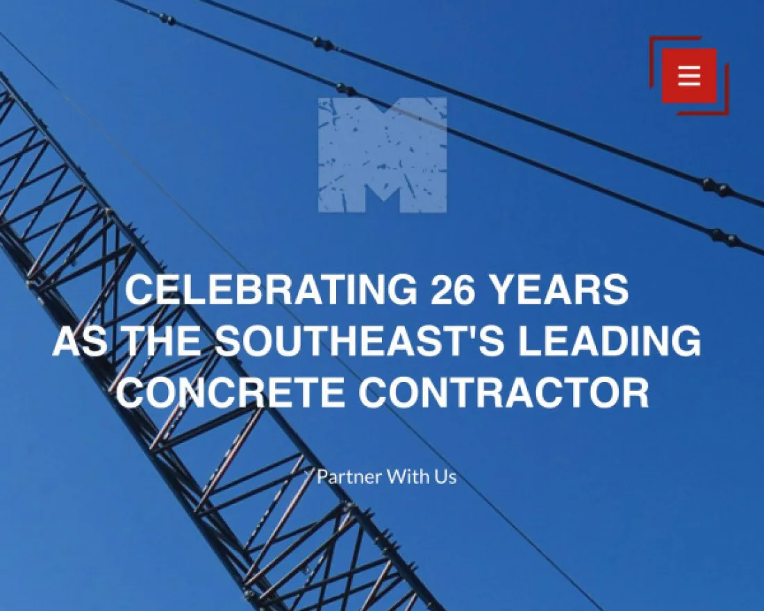 Image of website for Martin Concrete