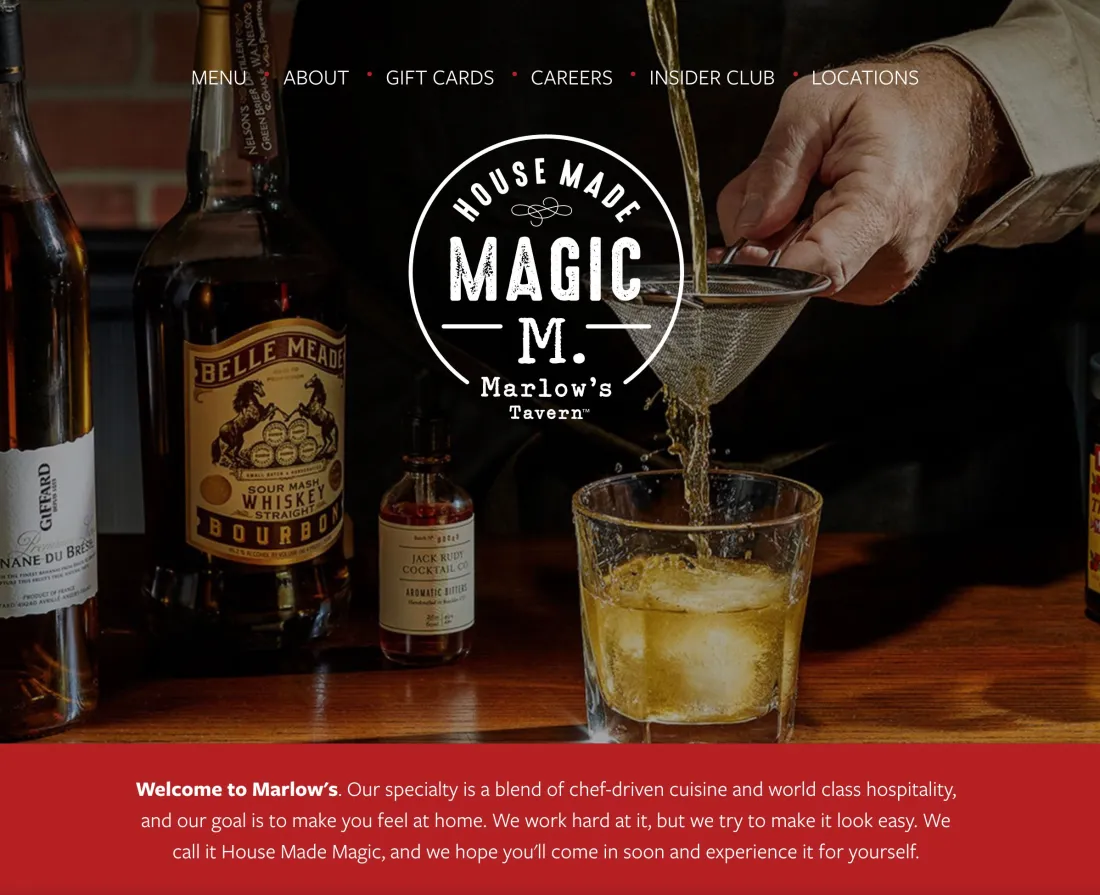 Image of website for Marlow's Tavern