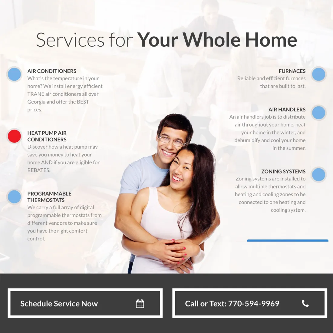 Image of website for Reliable Heating & Air