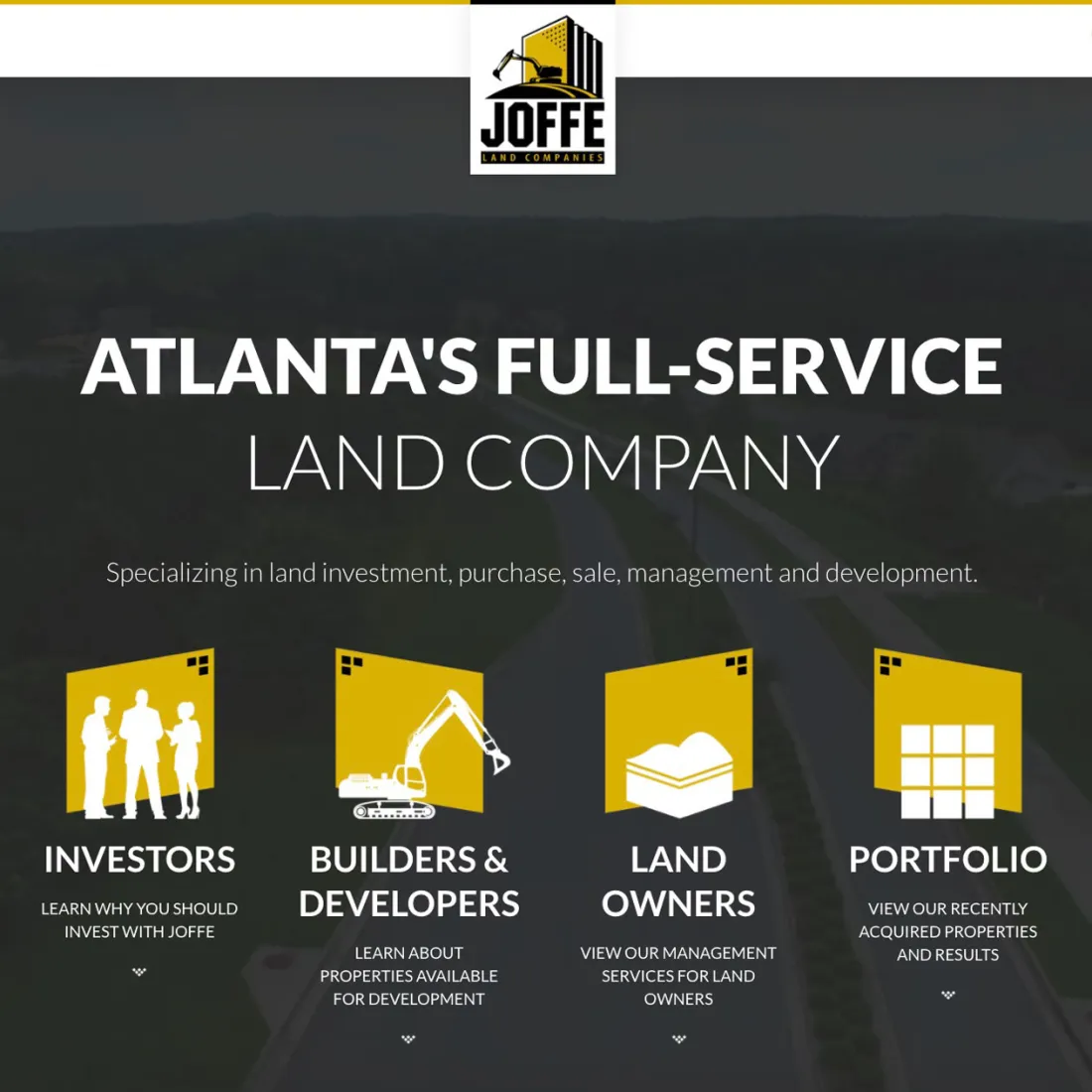 Image of website for Joffe Land Companies