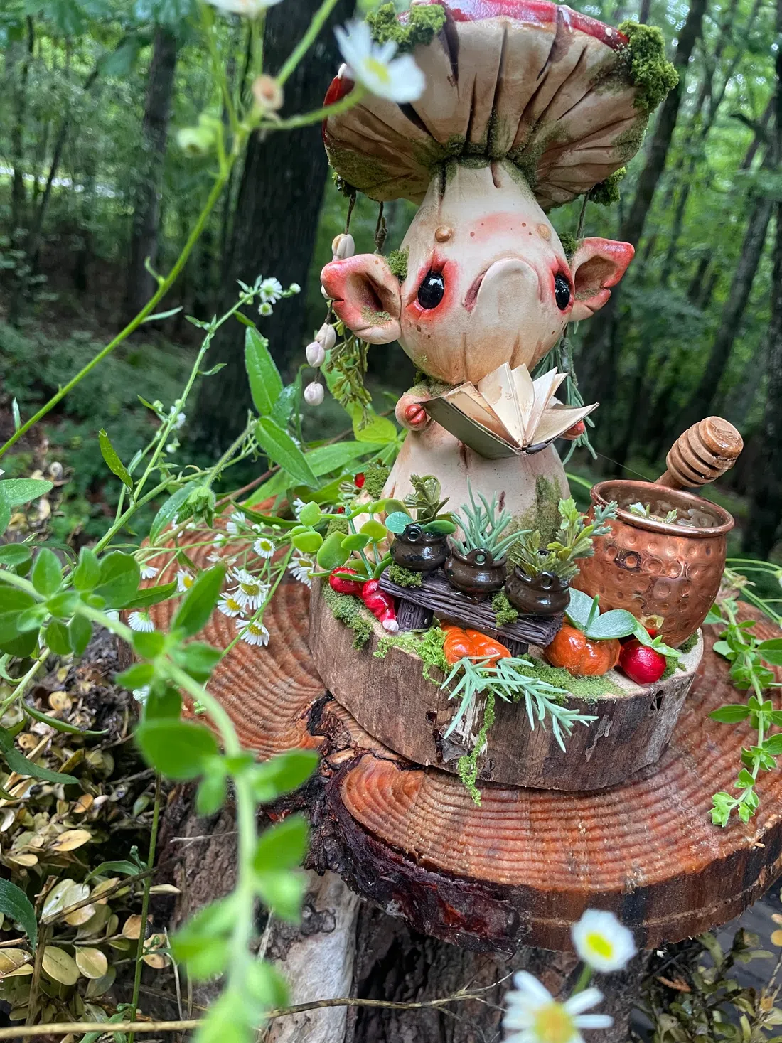 Handcrafted wares on display at an artisan shoppe in the festival village