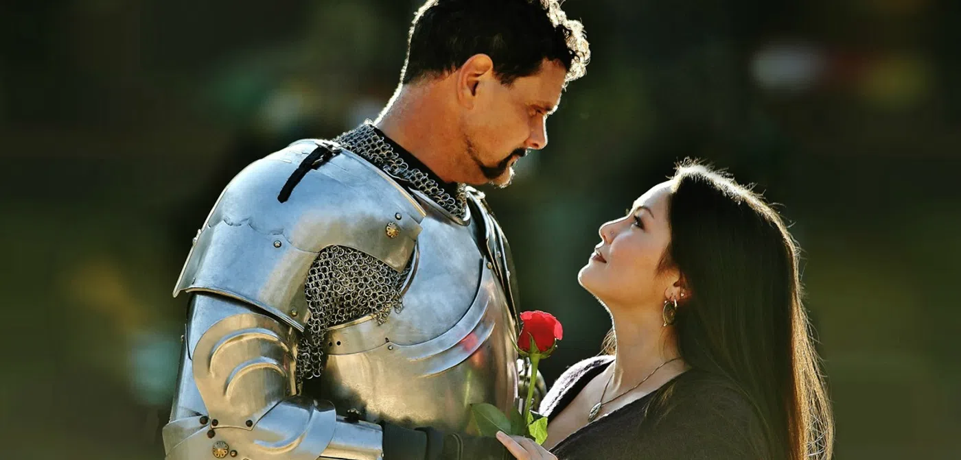 A couple enjoying a date day at the Georgia Renaissance Festival