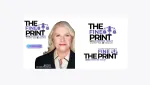 Podcast cover featuring Christine Tenley with legal scale and microphone icons, titled The Fine Print.