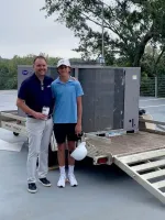 HVAC RTU Helicopter lift in Buckhead Midtown Atlanta 30309 by The Air Company of GA