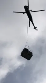 Commercial HVAC Installation via Helicopter in Atlanta 30309. by The Air Company of GA