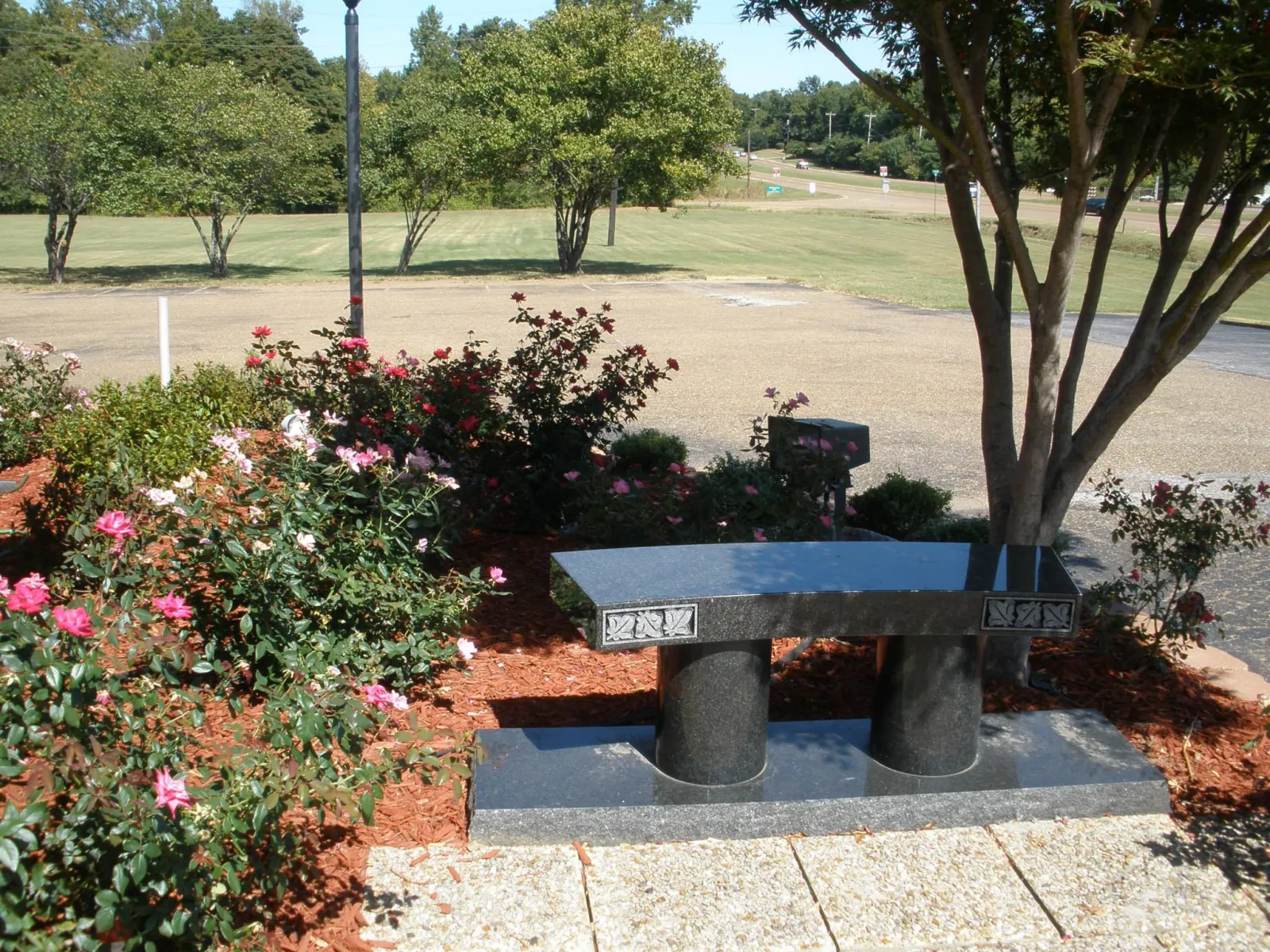 A peaceful spot for reflection at Northridge Woodhaven Funeral Home at North Millington, TN
