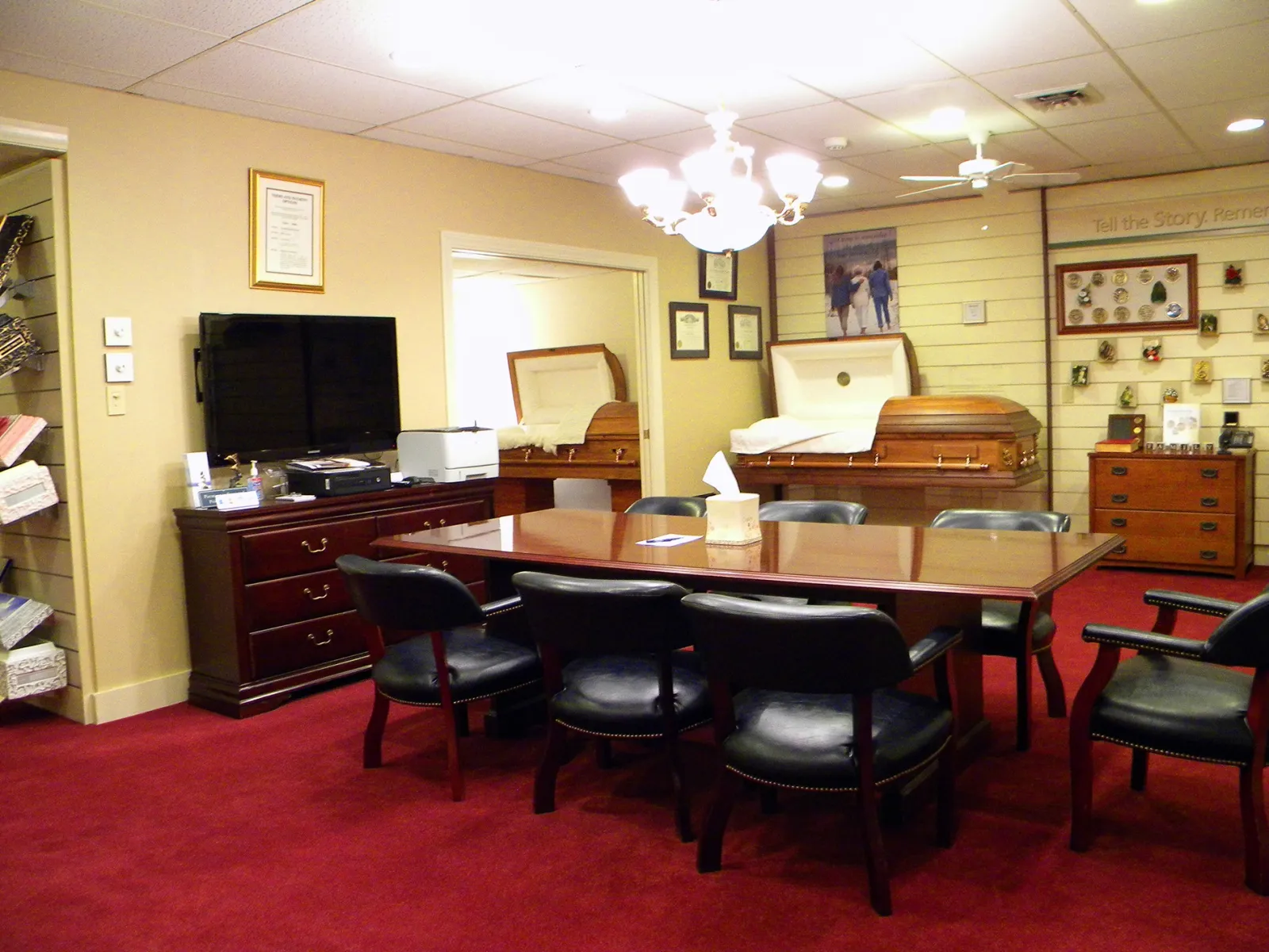 Inside Neuse River Funeral Home in New Bern, NC