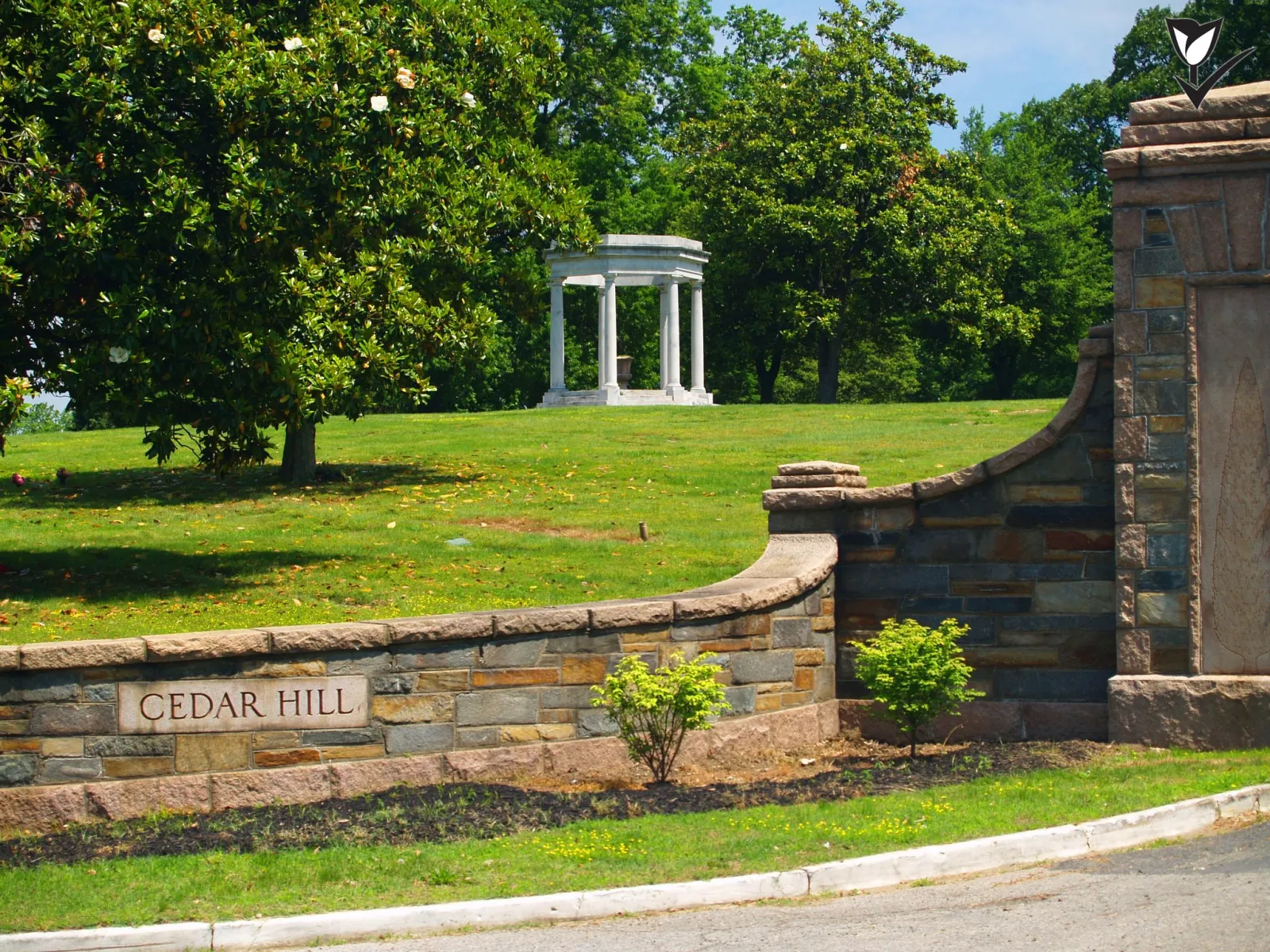 View of the grounds at Cedar Hill Funeral Home in Hillcrest Heights, Maryland