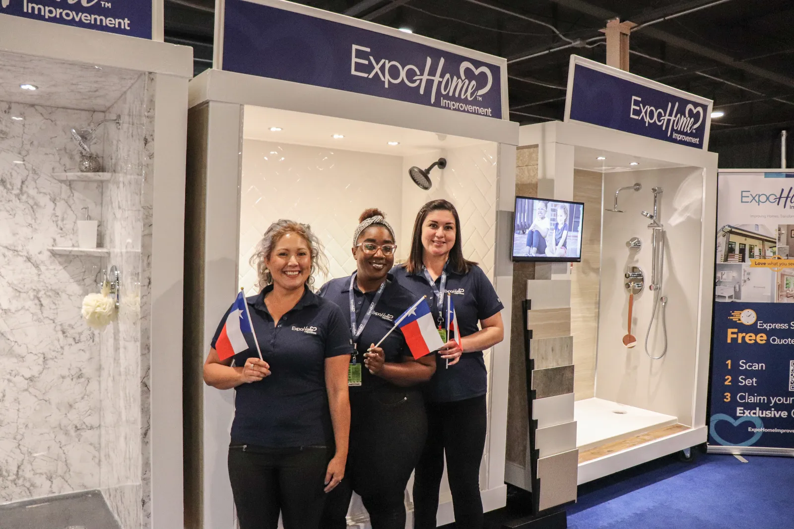 3 Expo Home Improvement vendors posing at exhibit