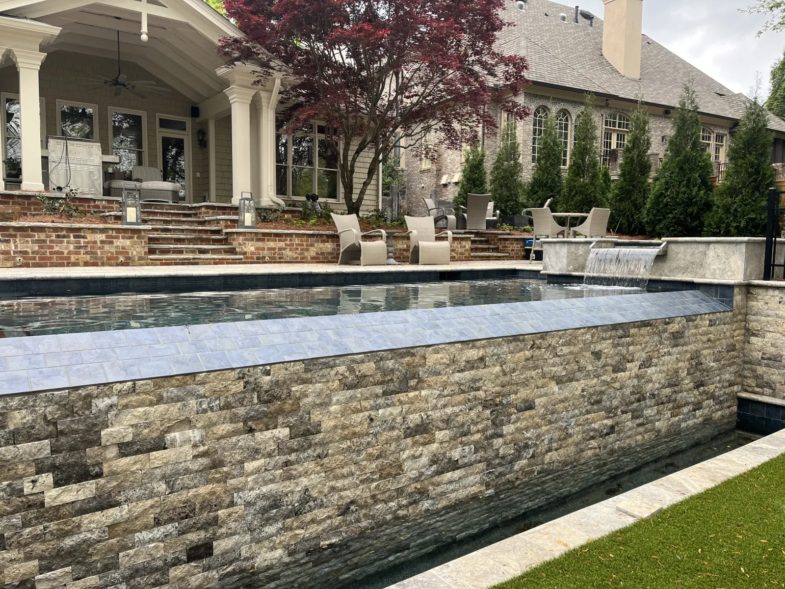 poolscape and hardscape