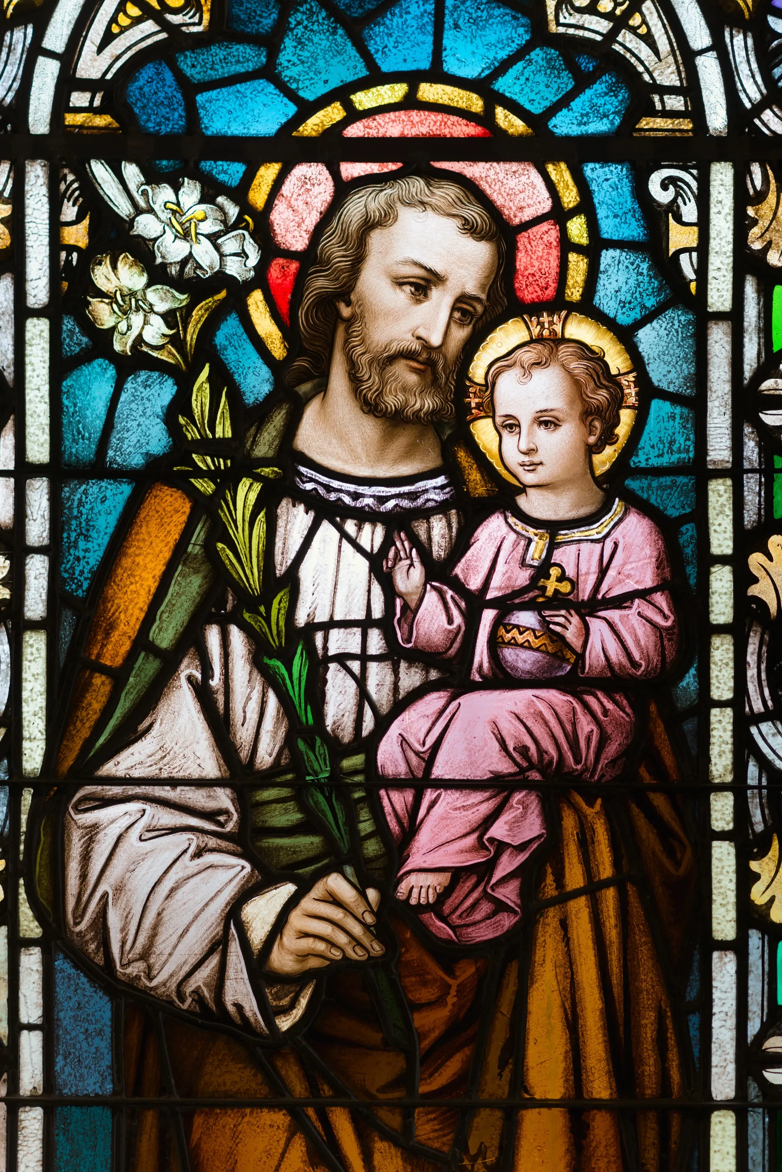 Stained Glass art in Catholic Church