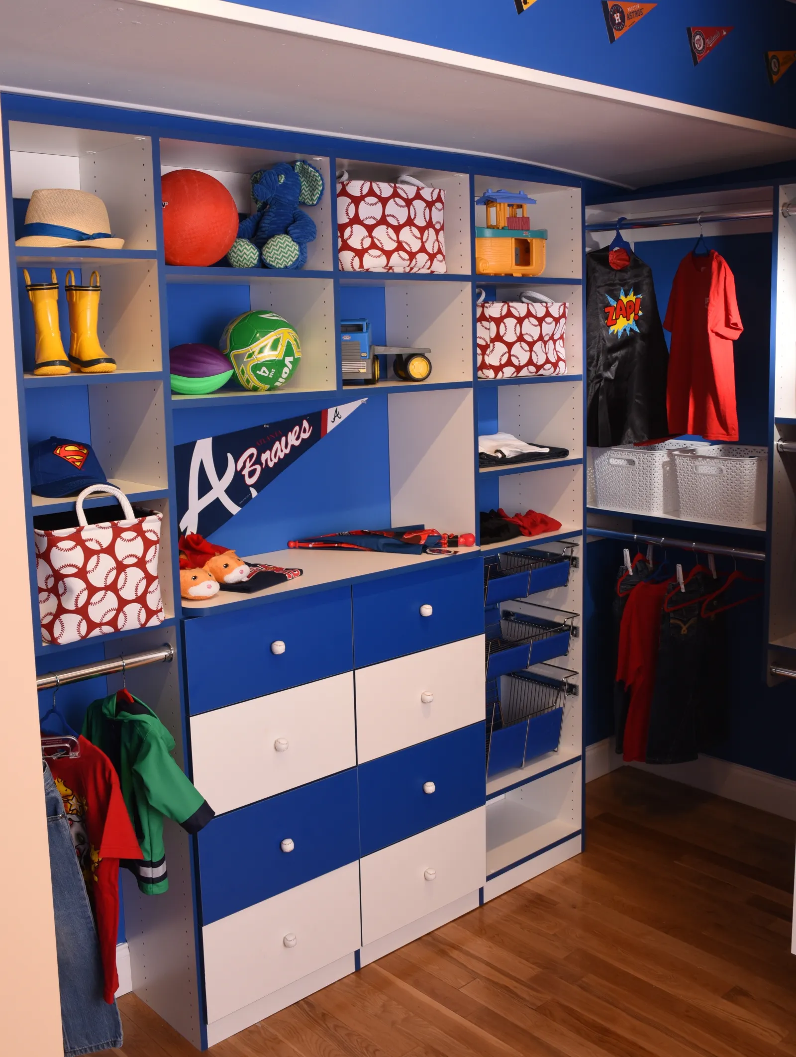 Custom Full Width Kid's Closet Organizer