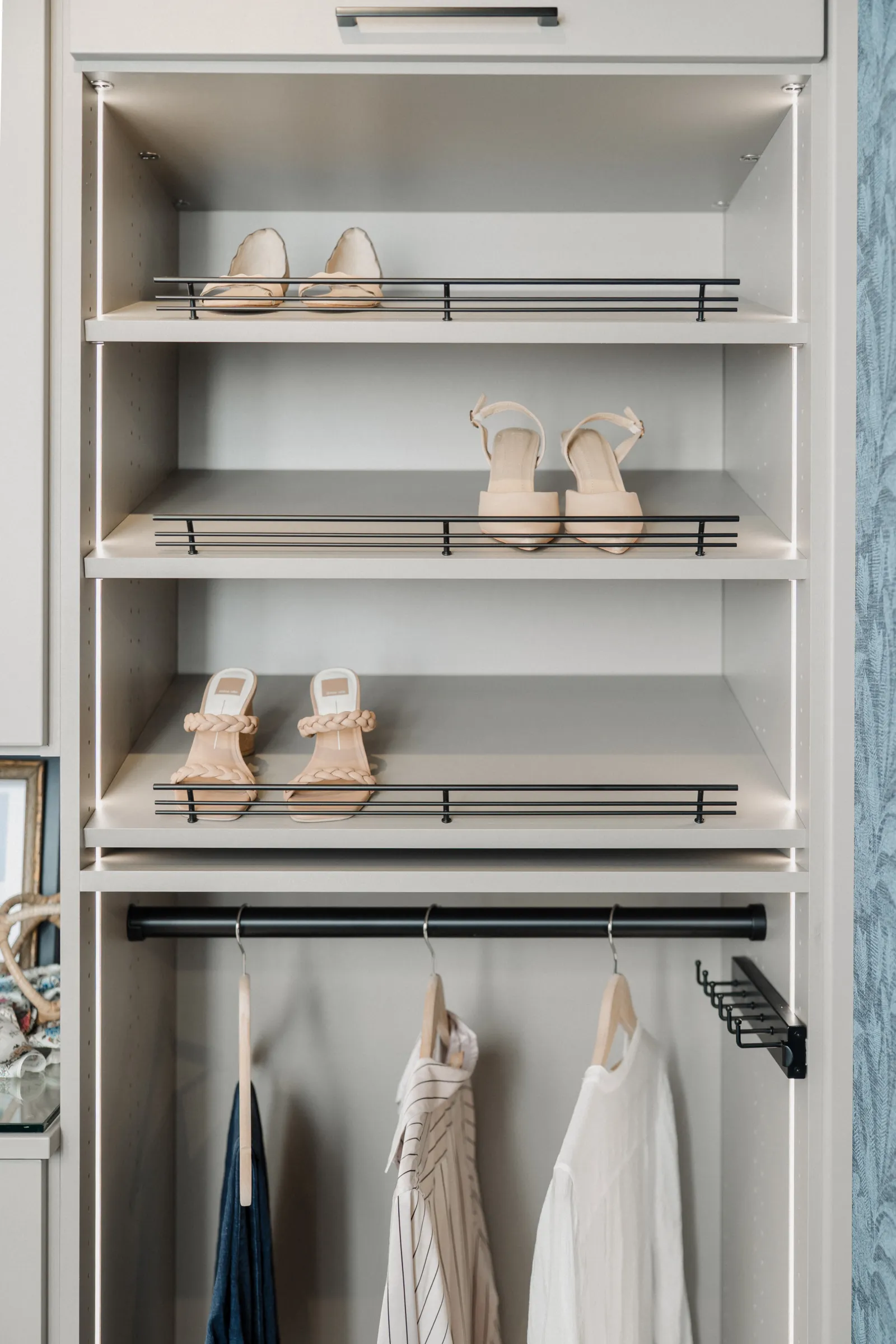 luxury walk-in closet organization system