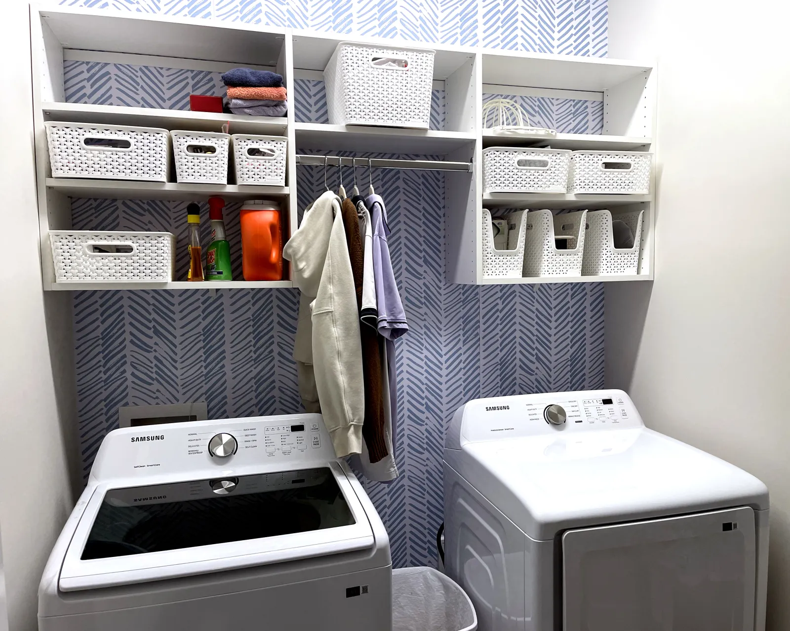 Custom laundry room shelving