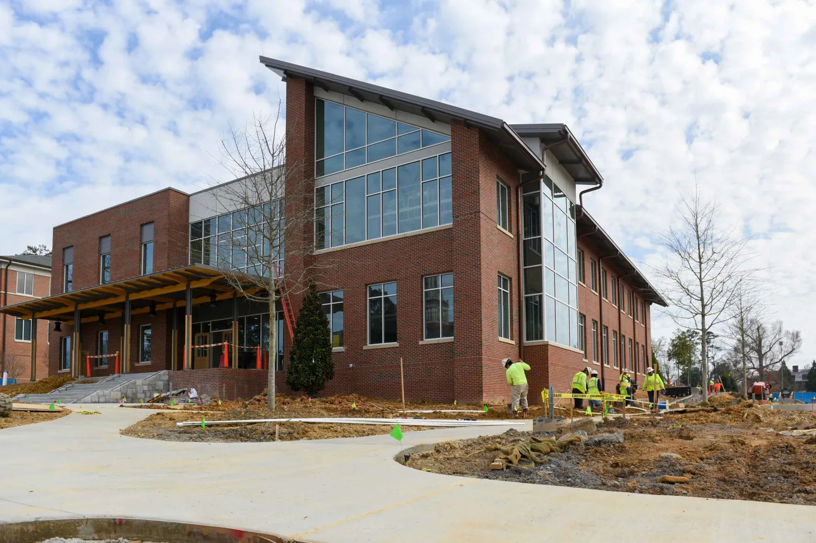 animal science building now under construction adjacent to Berry's McAllister Hall science center