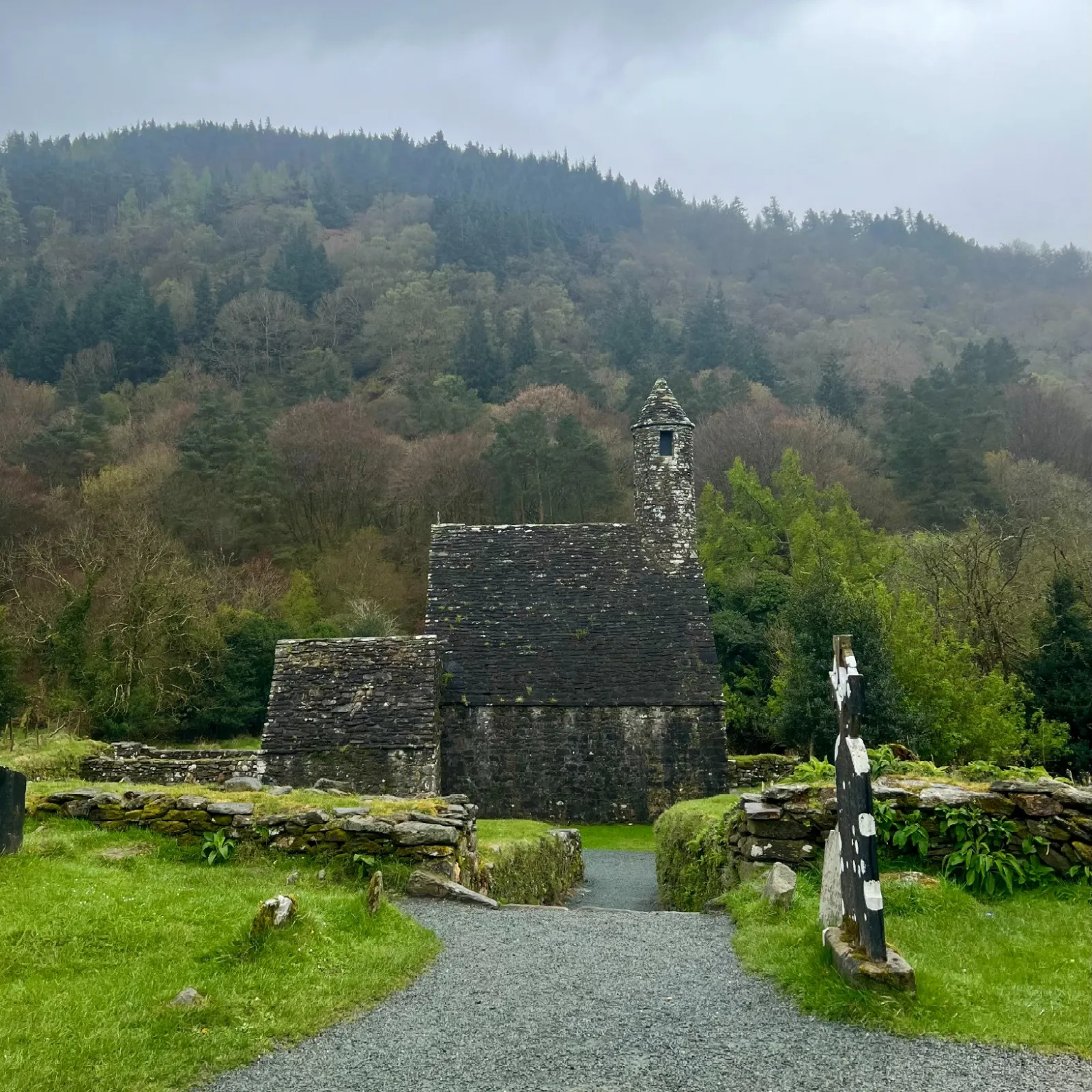 a stone building with a tower