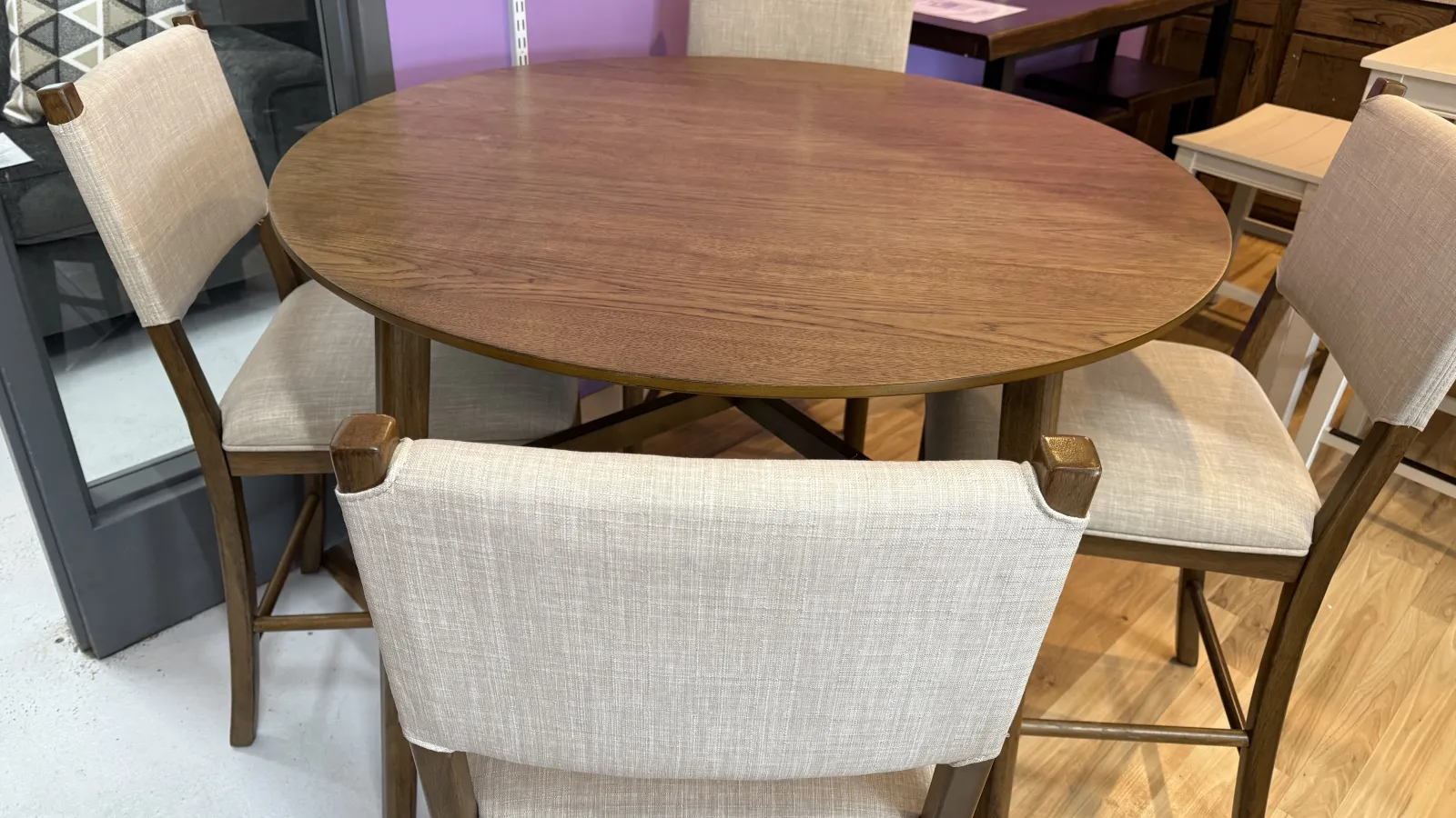 a table with chairs around it