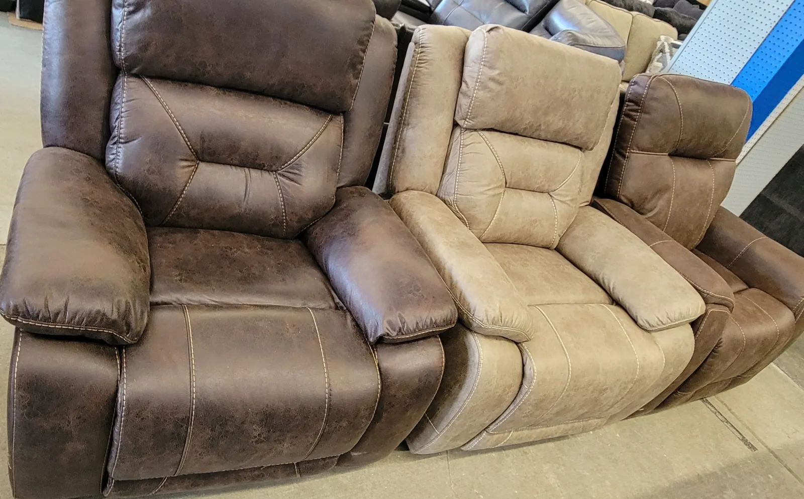 a brown leather couch