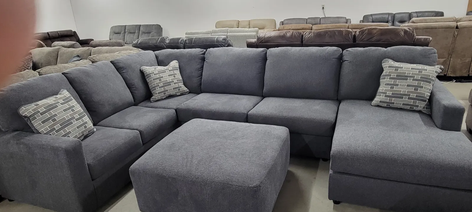 a couch with pillows