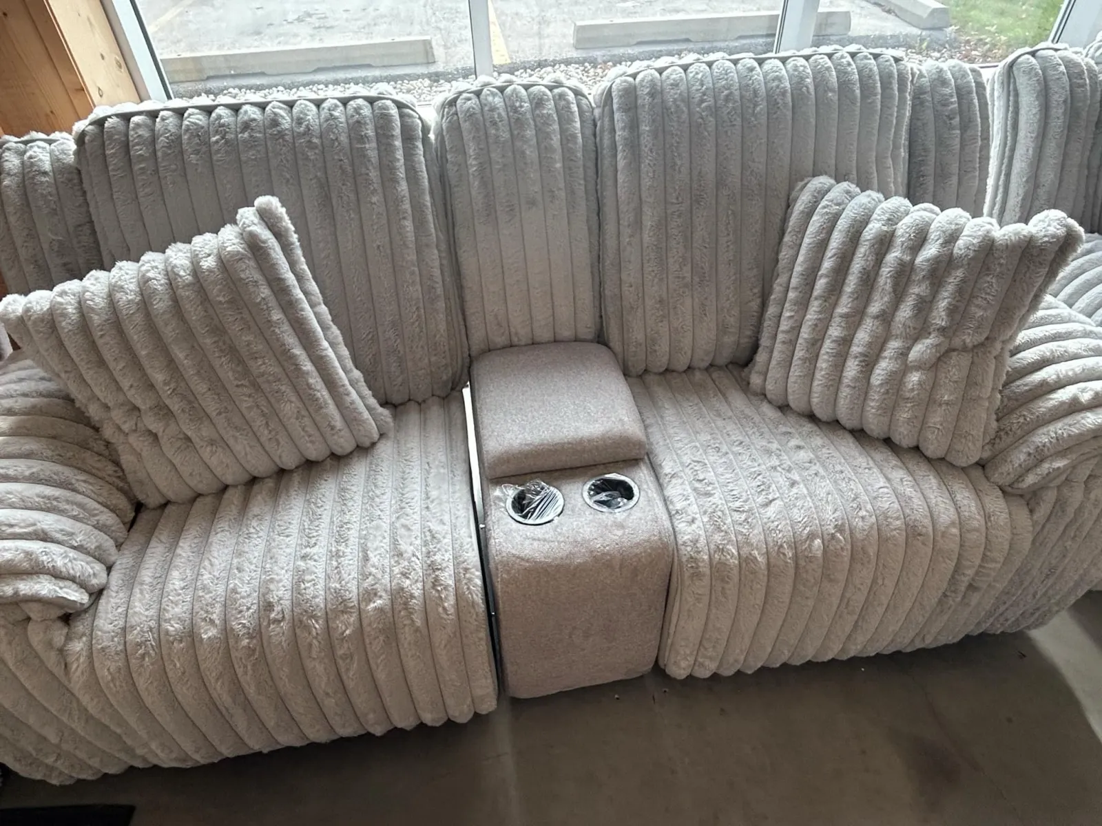 a couch with a cushion