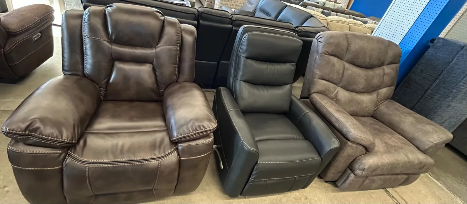 a brown leather couch