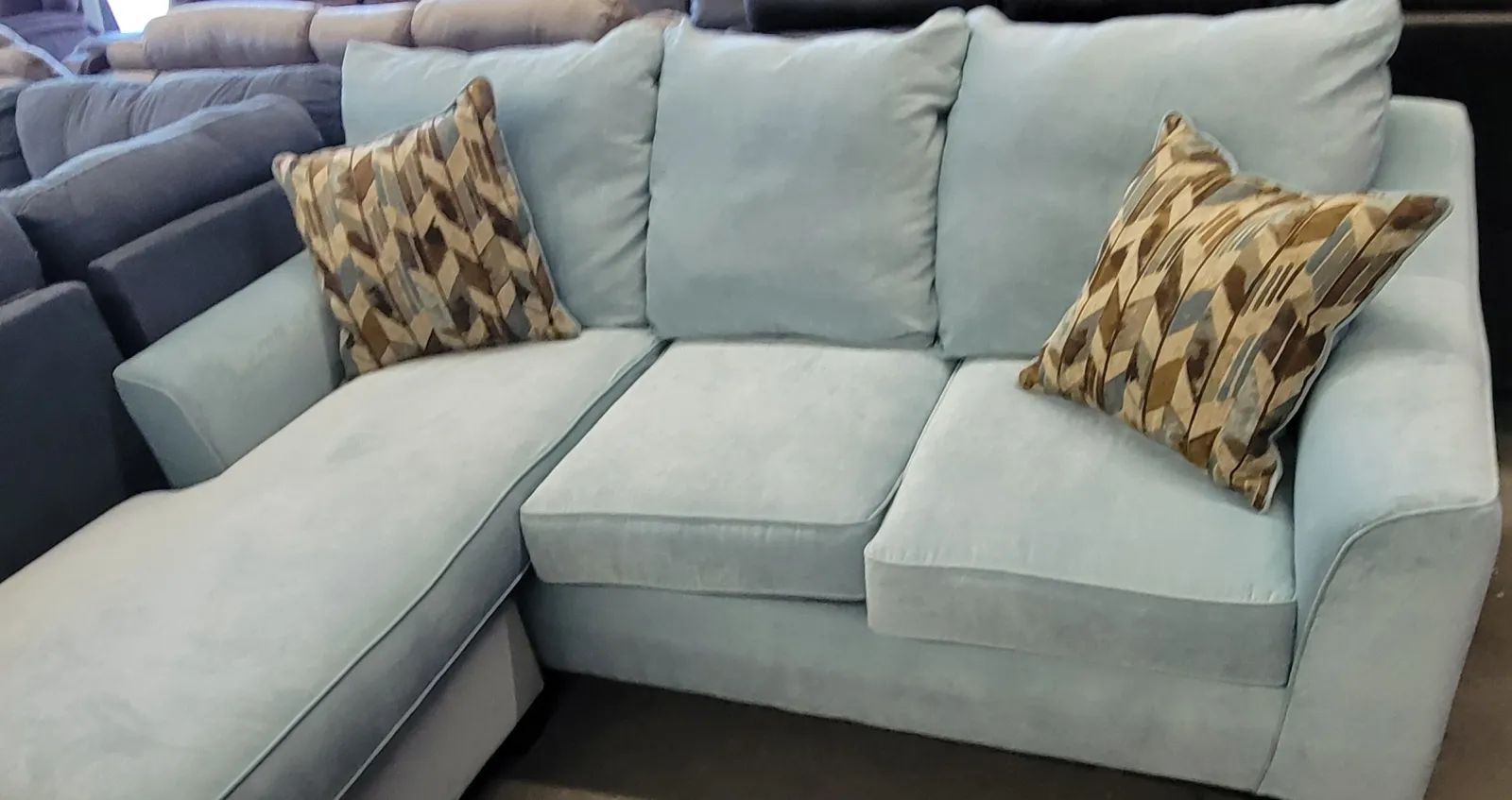 a couch with pillows