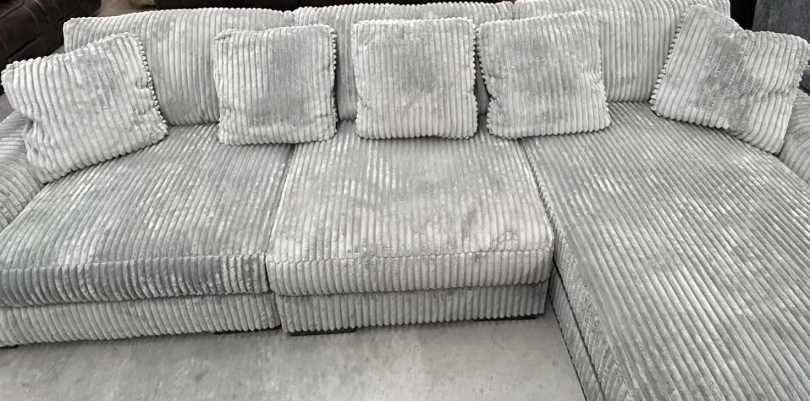 a group of white cushions