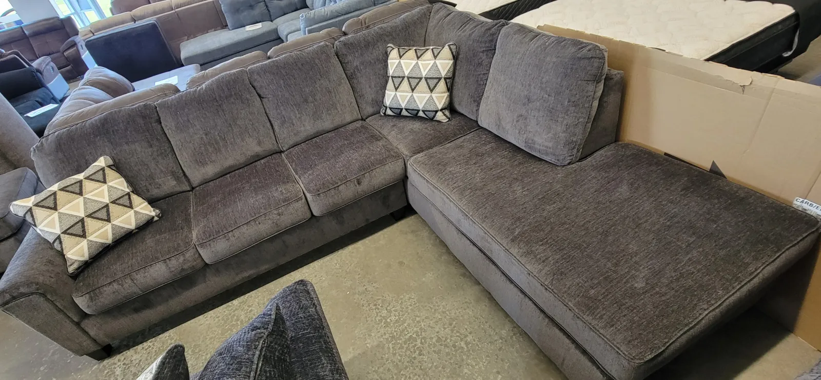 a couch with pillows