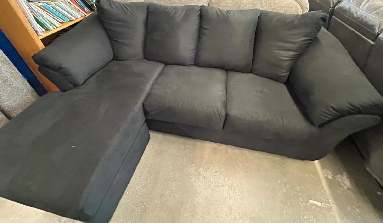 a couch with a cushion