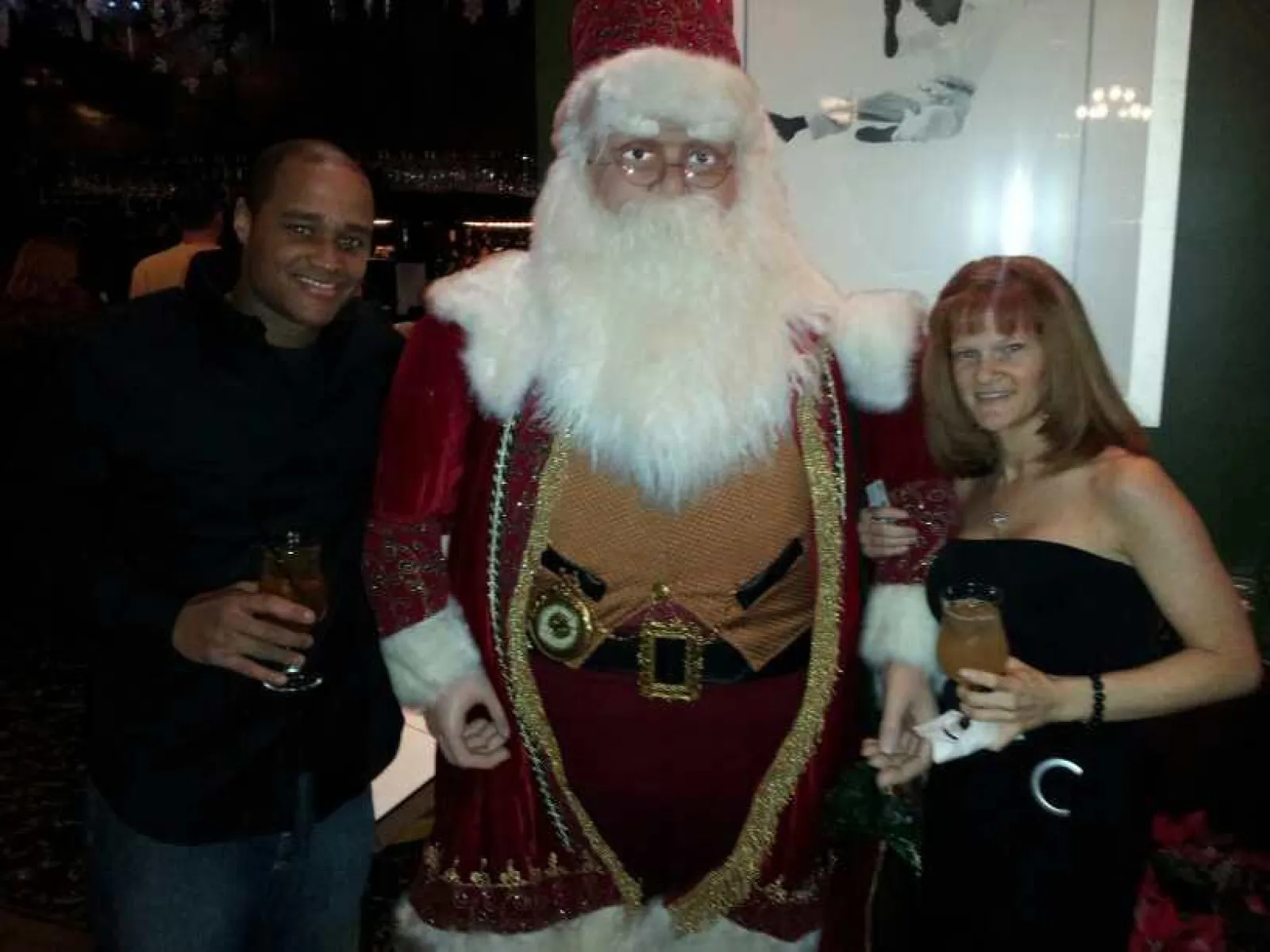 people posing with Santa